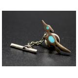 Turquoise Roadrunner Button Pin