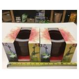 2 Large Brown LED Planters