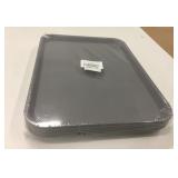 6 New Grey Plastic Food Trays
