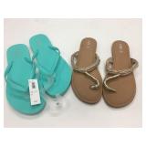 2 Pair Size 10 Flip Flops *Appears New