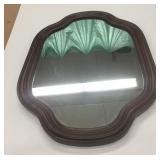 Walnut Frame 27"x19" Wall Mirror