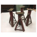 4 Vintage Axle Jack Stands