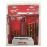 New Milwaukee 10pc Titanium Drill Bit Set