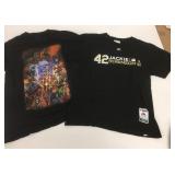 Avengers Size M & Jackie Robinson Size S T-Shirts