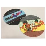 2 Hand Painted Records Wall Art