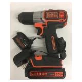 Black & Decker 20V Drill, Battery & Charger