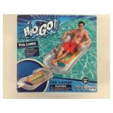 New H20 Go! Inflatable Clear Pool Lounge w/Holder