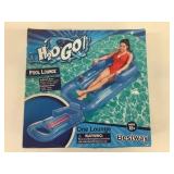 New H20 Go! Inflatable Blue Pool Lounge w/Holder