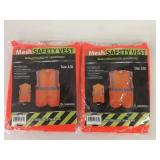 2 New Mesh Safety Vests Size L/XL