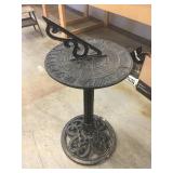 33" Tall 14.5" Across Cast Iron Sundial