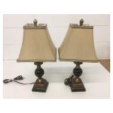 Pair Art Deco 20" Tall Table Lamps