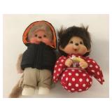 2 Sekiguchi Monchhichi Monkeys 6-7"