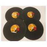 4 Dewalt 14"x7/64"x1" Metal Cutting Wheels