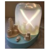 Working Vintage Midori NYC Skyline Rotating Lamp