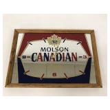 Molson Canadian 13x19" Mirrored Bar Clock