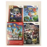 4 Nintendo Wii Super Mario Games