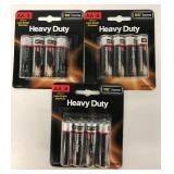 3 Packs Heavy Duty AA Batteries 8/pk