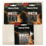 3 Packs Heavy Duty AAA Batteries 8/pk