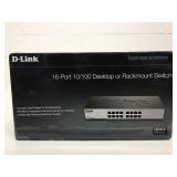 D-Link 16 Port 10/100 Desktop or Rackmount Switch