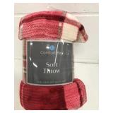 Comfort Bay Soft Throw 50x60" Red Plaid