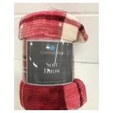 Comfort Bay Soft Throw 50x60" Red Plaid