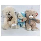 3 New Teddy Bear Plush Toys