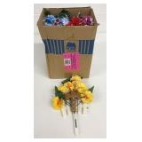 Box Lot of Artificial Faux Flower Trellis