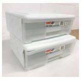 2 Rubbermaid Small Stacking Drawers