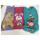 3 New Ladies One Size Long Sleeve Night Shirts