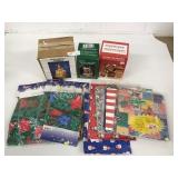 Lot of Mostly Vintage Christmas Decorations & Wrap