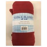 New 50x60" Fleece Blanket Red