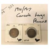 1916/17 Canadian Large Pennies