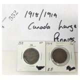 1918/19 Canadian Large Pennies