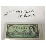 1954 Canada $1 Banknote