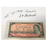 1954 Canada $2 Banknote