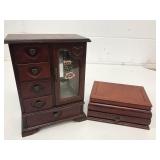 2 Wooden Jewelry Boxes