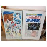 2 Framed Toronto Blue Jays World Series Prints