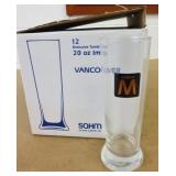 Case of 12 Molson 20 OZ Pub Glasses