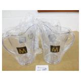 4 Molson Plastic Beer Pitchers