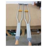 Pair of Adult Adjustable Height Crutches