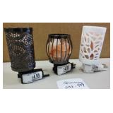 3 Himalayan Salt Crystal Night Lamps *Need Bulbs*
