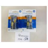 2 New Packs Polarized Grounding Adapter Plugs