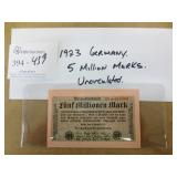 1923 Germany 5 Million Marks