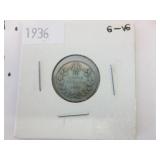 1936 Canada 10 Cent .800 Silver