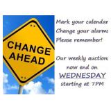 PLEASE NOTE: Auction Closing Day Change!