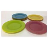 10 Coloured Glass 8" Plates