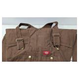 New Dickies Brown Canvas Overalls Size 36x32
