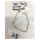 925 Italy Silver 7" Bracelet 2g
