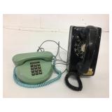 Vintage Rotary Phone & Push Button Phone