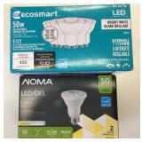 2 Packs Ecosmart & Noma LED GU10 Dimmable Bulbs